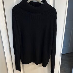 White House NWT sz L Black Market Black Cowl Neck Sweater